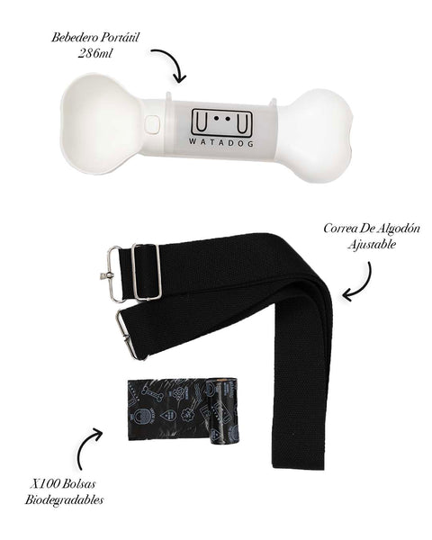 Portable Dog Water Bottle - White