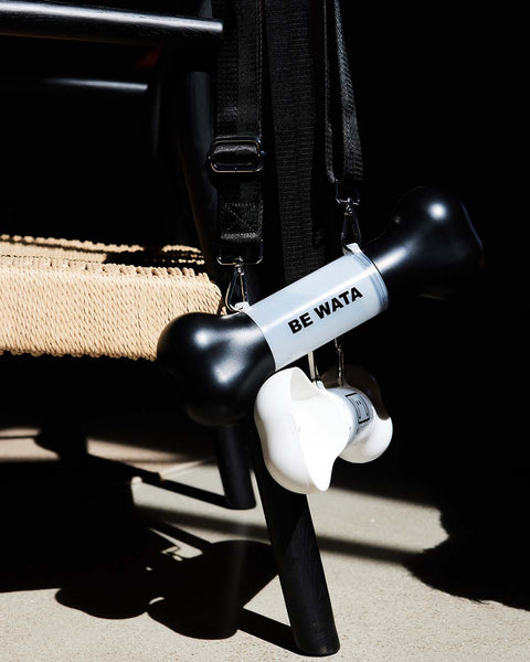 Black & White Portable Dog Water Bottle 